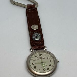 Timex Carabiner Expedition Pocket Watch w Clip and Compass.